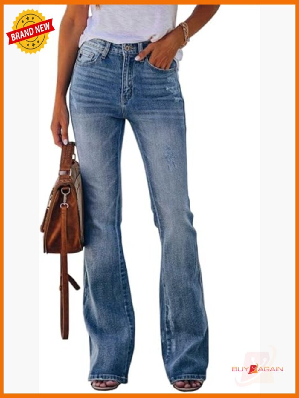 High Rise Flare Bootcut Stretch Boyfriend Jeans